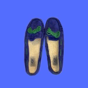 UGG Blue Suede Mocassins